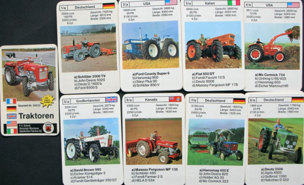 Schmid Spiele "Traktoren" 1970 cardgame (10504)